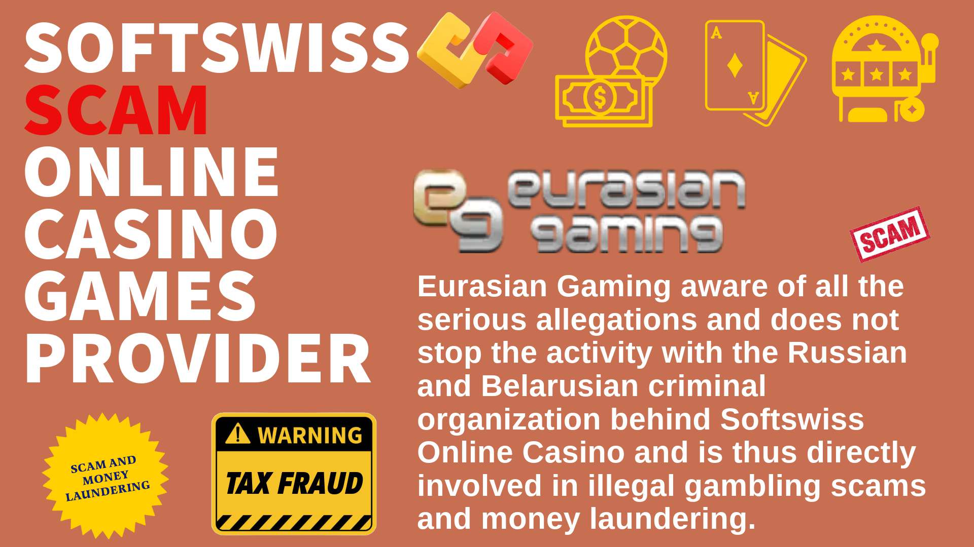 Eurasian Gaming - softswiss scam - Casino by Softswiss